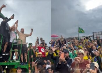 Nikolas é recebido por centenas de pessoas em Cristalina