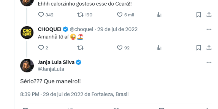 Interações de Janja com perfil Choquei voltam à tona após prisão do dono pela PF